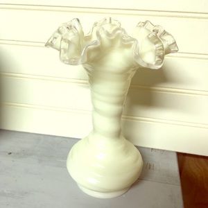 Antique hand blown glass vase